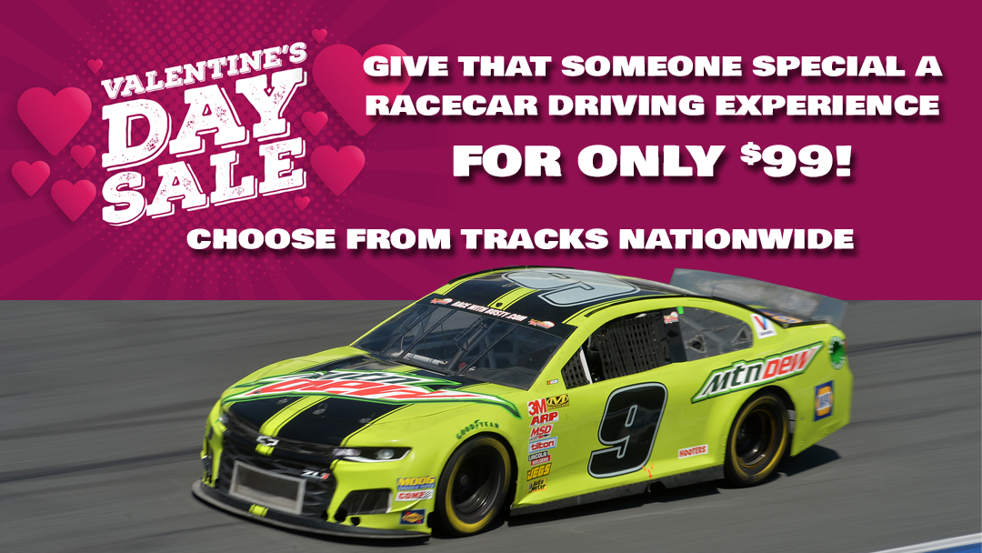 Valentines Day Deals 2023. Drive a Racecar for only $99!