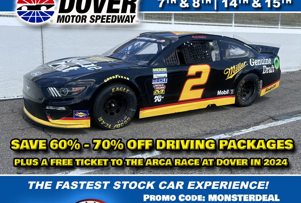 Dover Speedway – Save 60-70% On Driving Experiences In October! Plus Free Ticket to the ARCA Race at Dover in 2024!